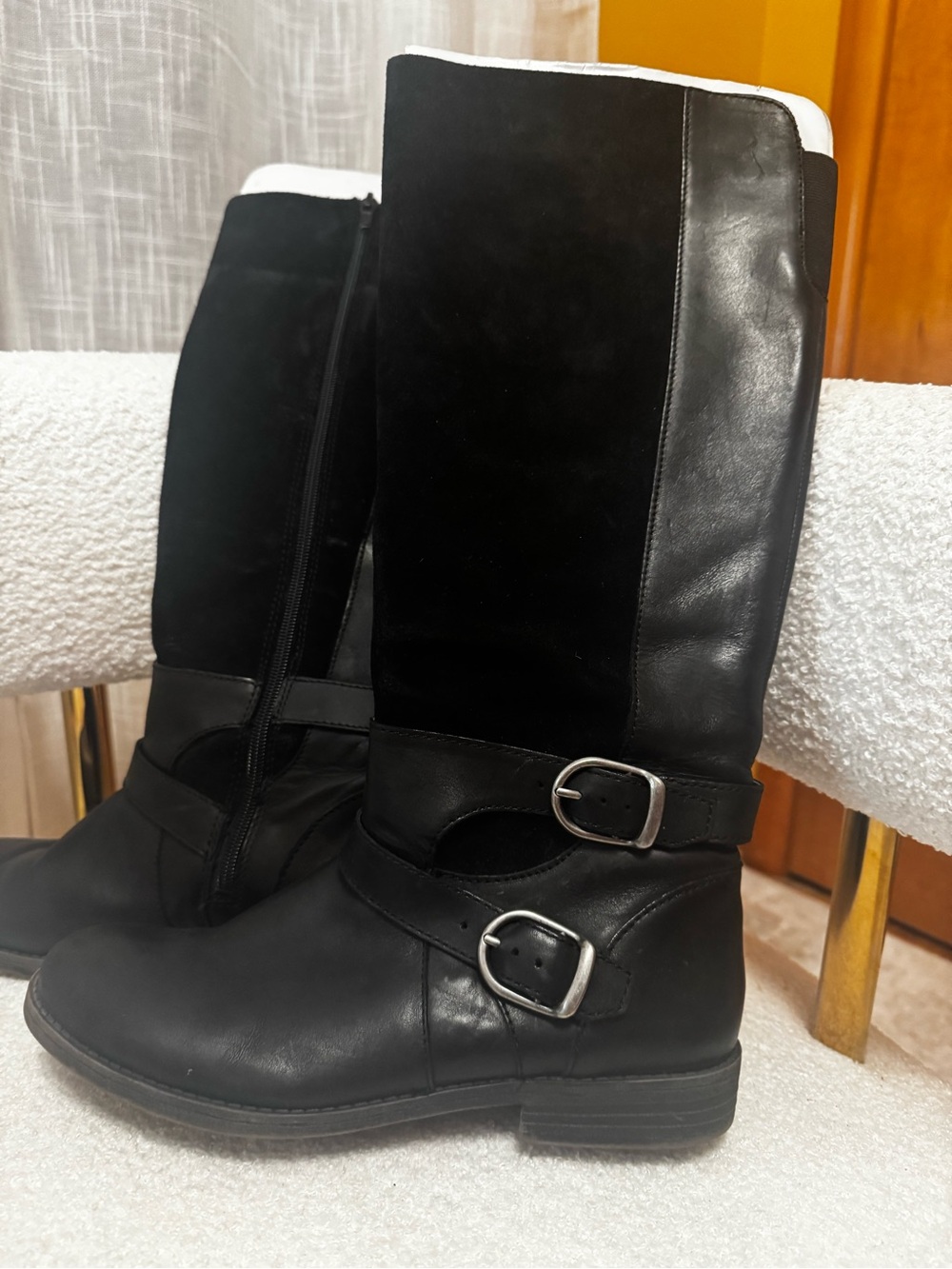 Lucky Brand Black Combat/Moto Boots